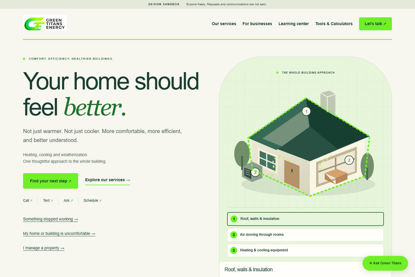 Green Titans review-site screenshot